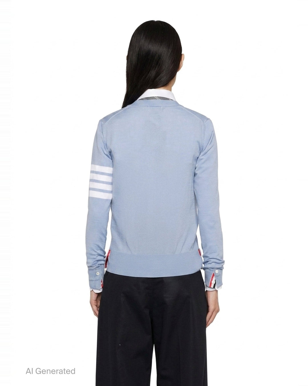 Relaxed Fit V-Neck Cardigan | Thom Browne | Club21 - back