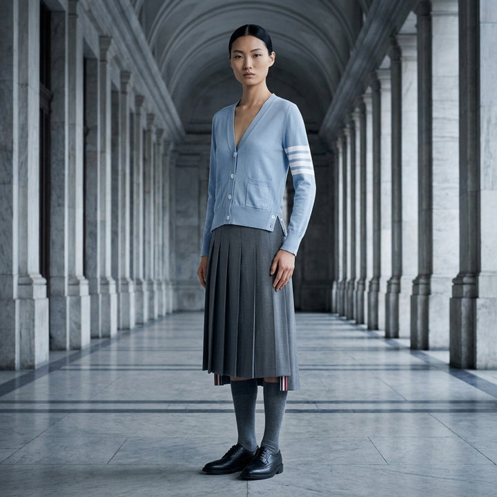 Relaxed Fit V-Neck Cardigan | Thom Browne | Club21 - lifestyle