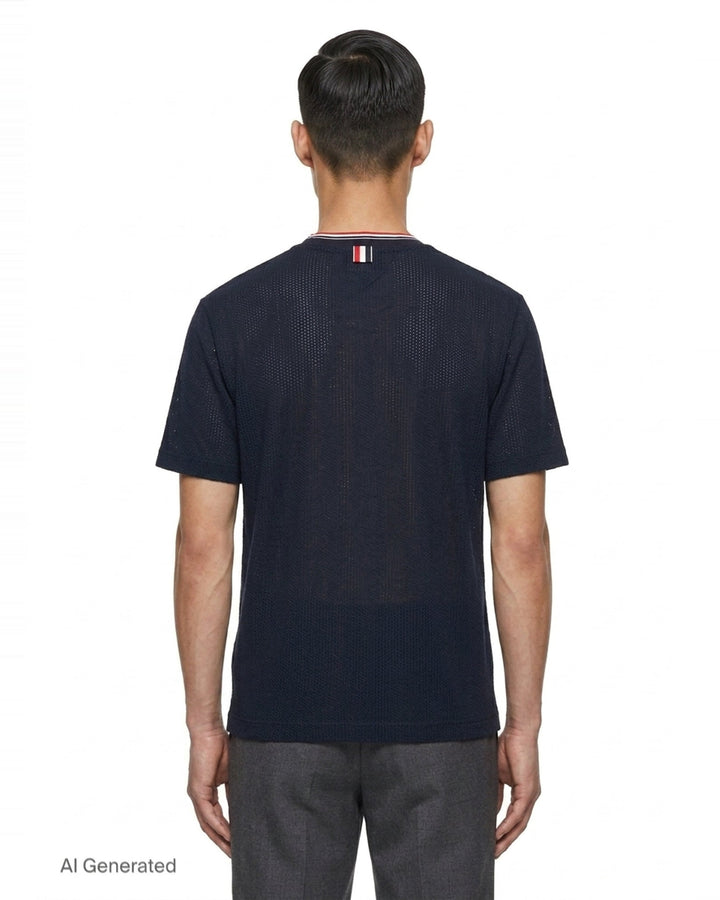 Relaxed Short Sleeve Tee | Thom Browne | Club21 - back