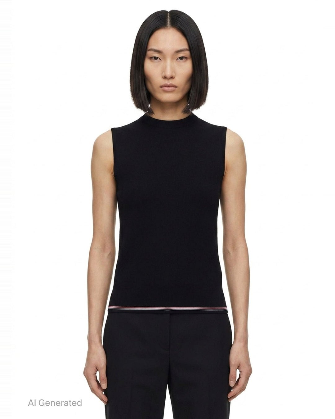 Rib Stitch Merino Shell Top | Thom Browne | Club21 - front