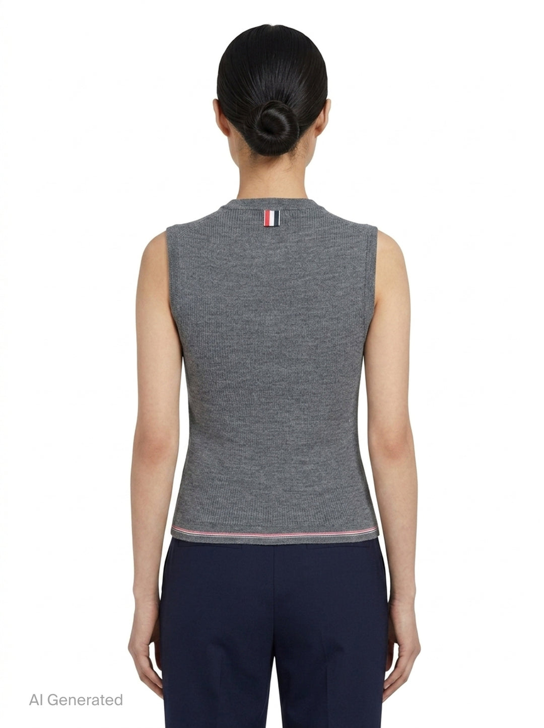 Rib Stitch Merino Shell Top | Thom Browne | Club21 - back
