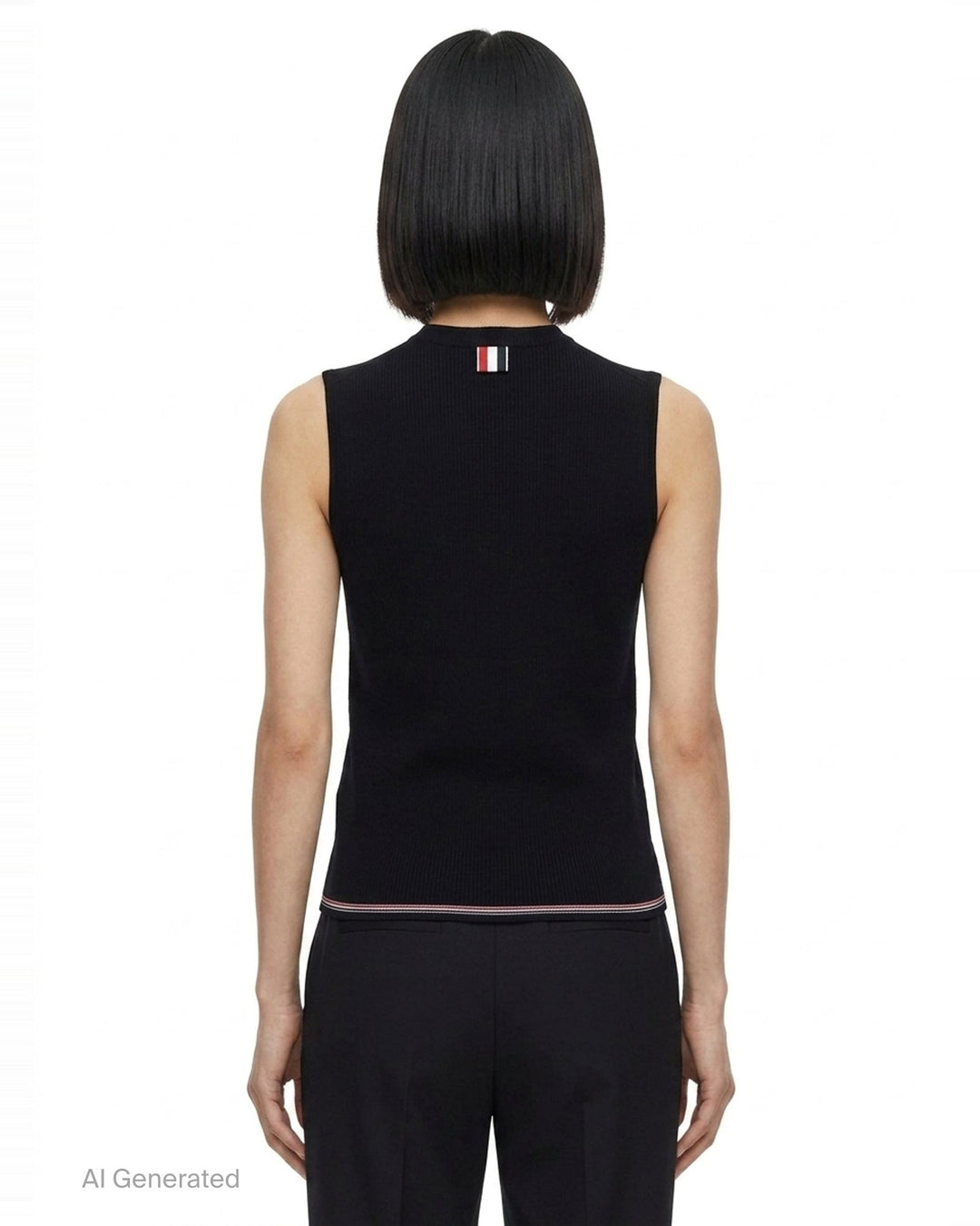 Rib Stitch Merino Shell Top | Thom Browne | Club21 - back