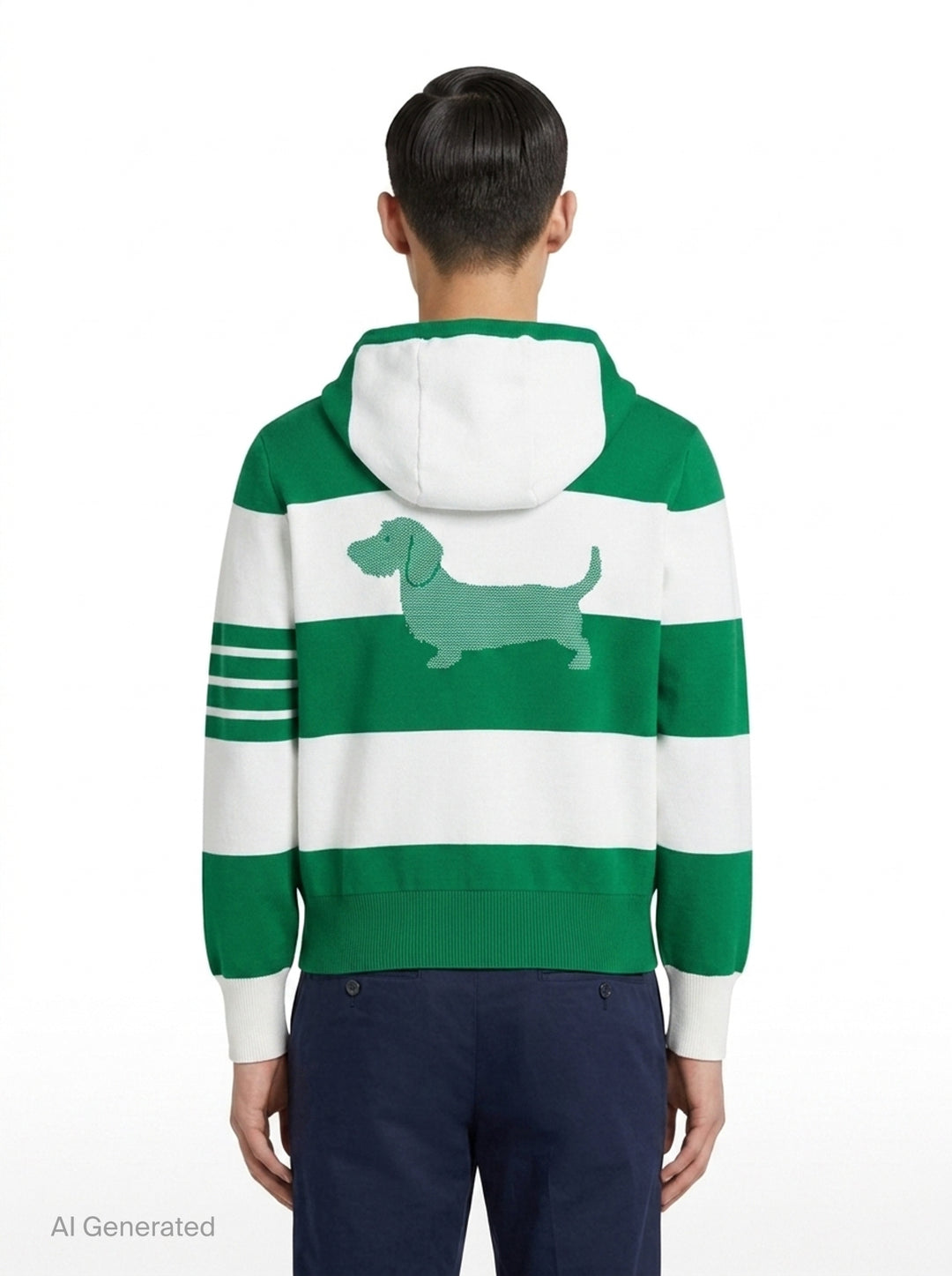 Rugby Stripe Zip Hoodie | Thom Browne | Club21 - back