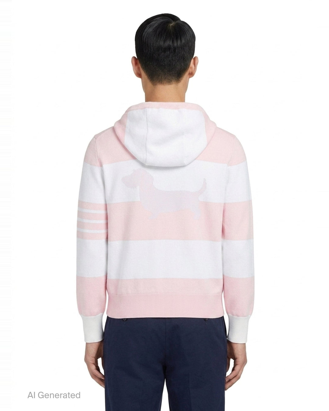 Rugby Stripe Zip Hoodie | Thom Browne | Club21 - back