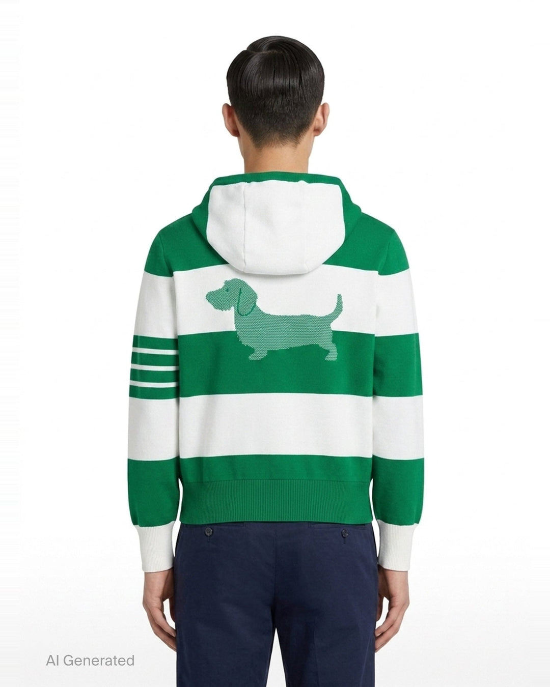 Rugby Stripe Zip Hoodie | Thom Browne | Club21 - back