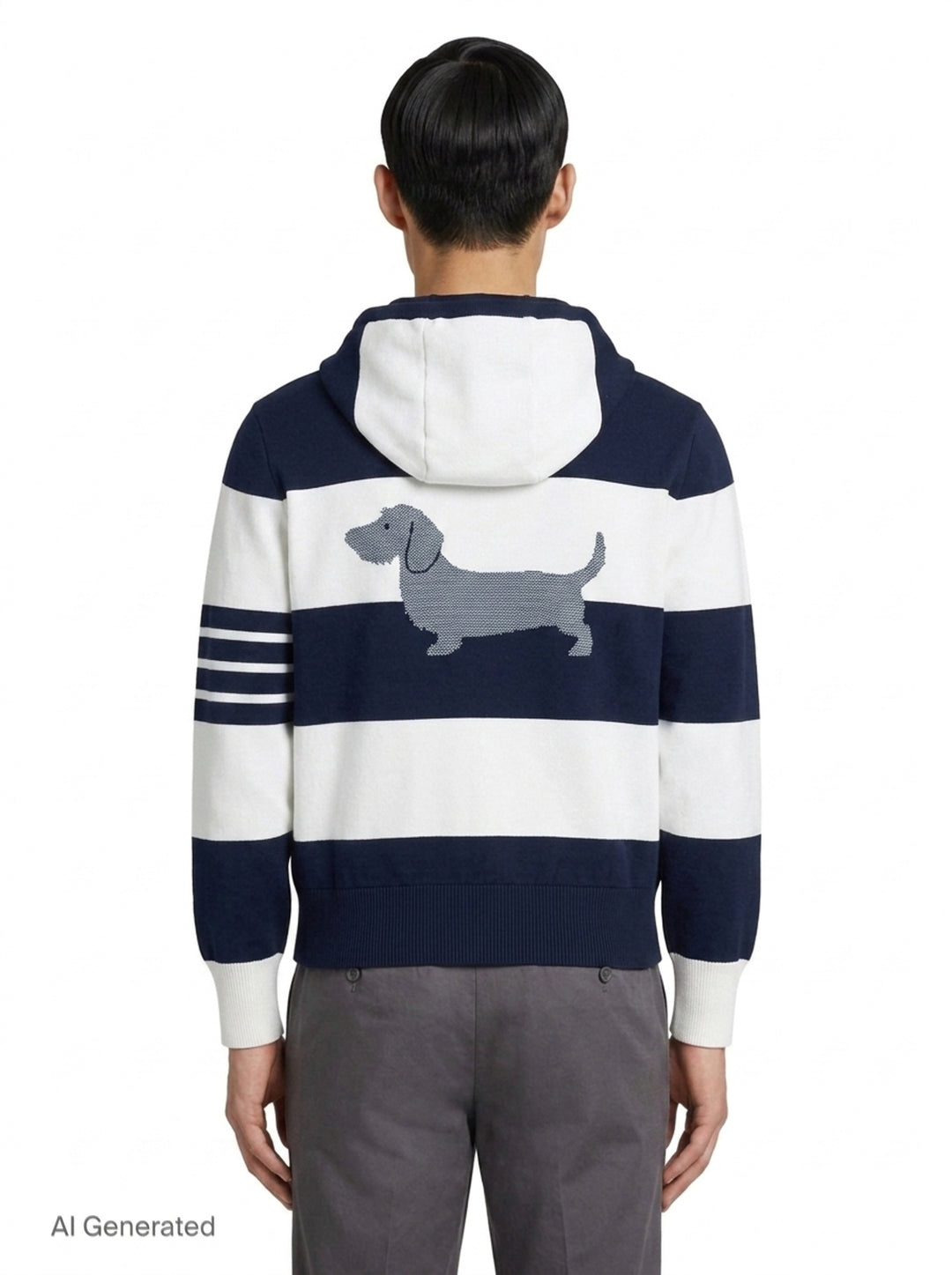 Rugby Stripe Zip Hoodie | Thom Browne | Club21 - back