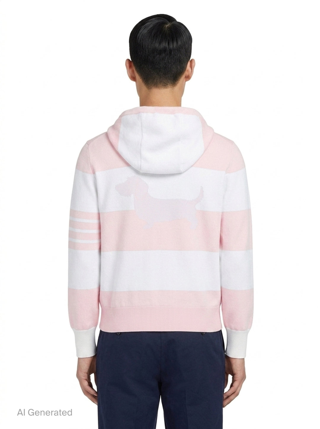 Rugby Stripe Zip Hoodie | Thom Browne | Club21 - back