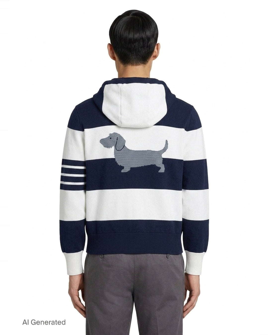 Rugby Stripe Zip Hoodie | Thom Browne | Club21 - back