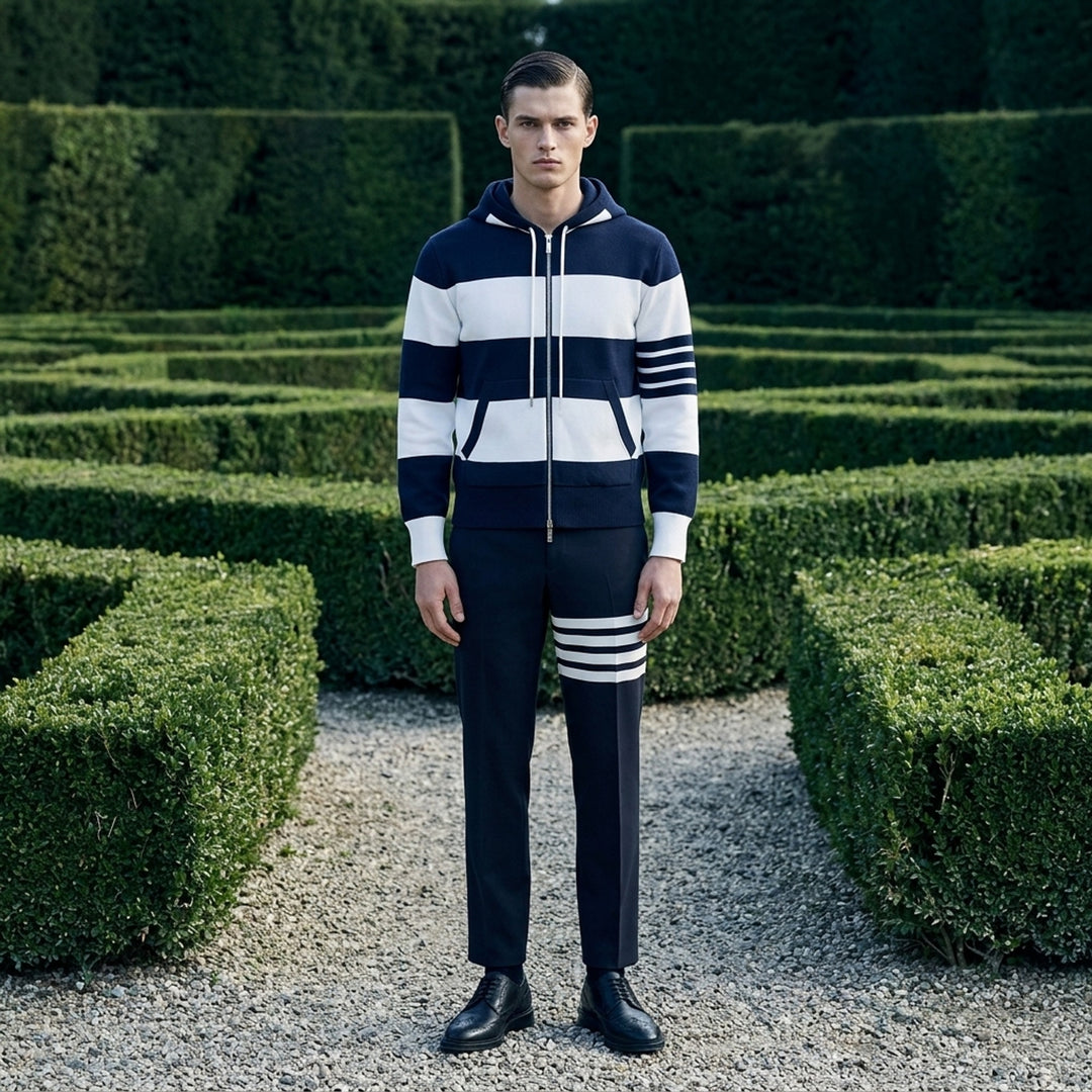 Rugby Stripe Zip Hoodie | Thom Browne | Club21 - lifestyle