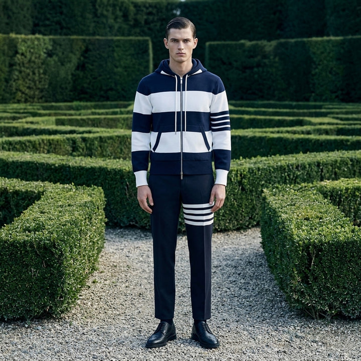 Rugby Stripe Zip Hoodie | Thom Browne | Club21 - lifestyle