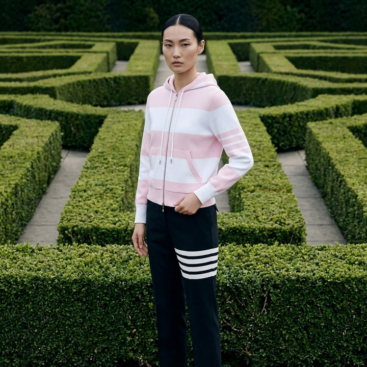 Rugby Stripe Zip Hoodie | Thom Browne | Club21 - lifestyle