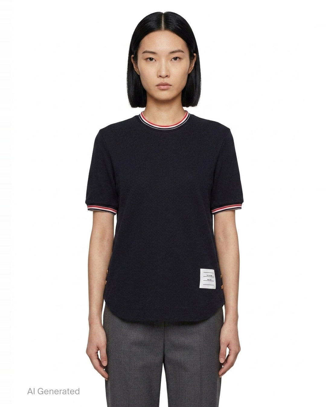 RWB Tipping Short Sleeve Tee | Thom Browne | Club21 - front