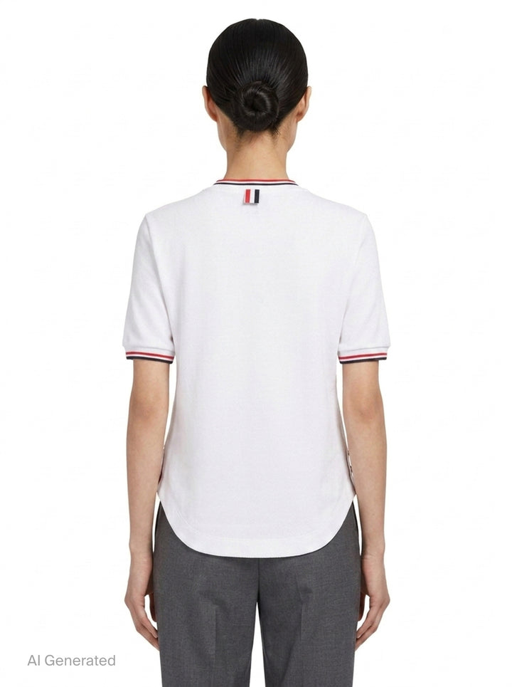 RWB Tipping Short Sleeve Tee | Thom Browne | Club21 - back