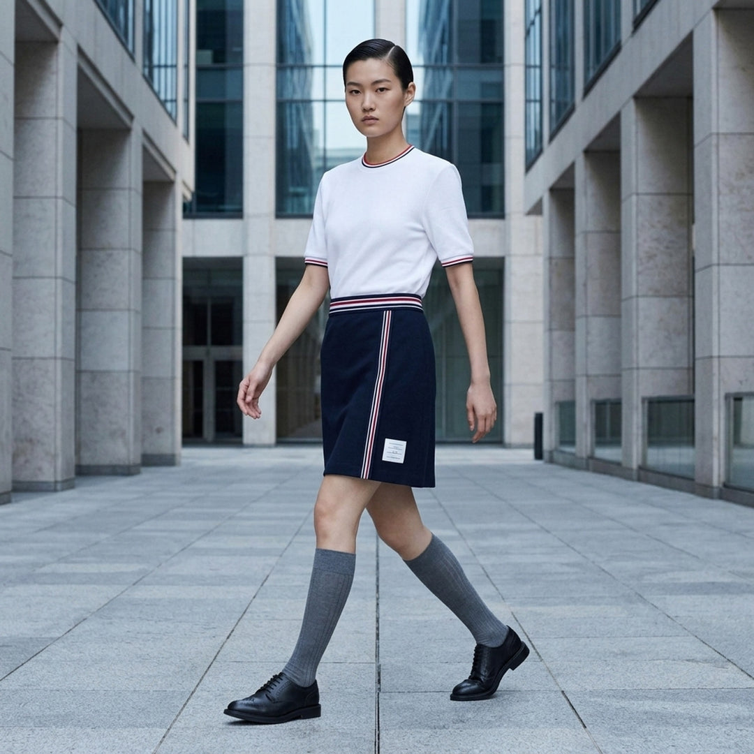 RWB Tipping Short Sleeve Tee | Thom Browne | Club21 - lifestyle