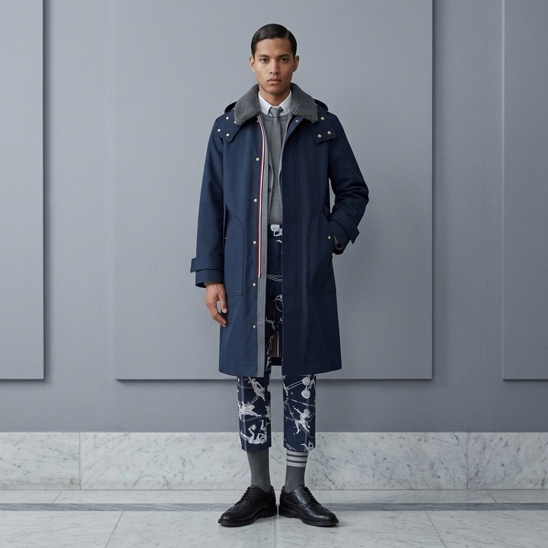 Shell Bal Collar Rain Coat | Thom Browne | Club21 - lifestyle
