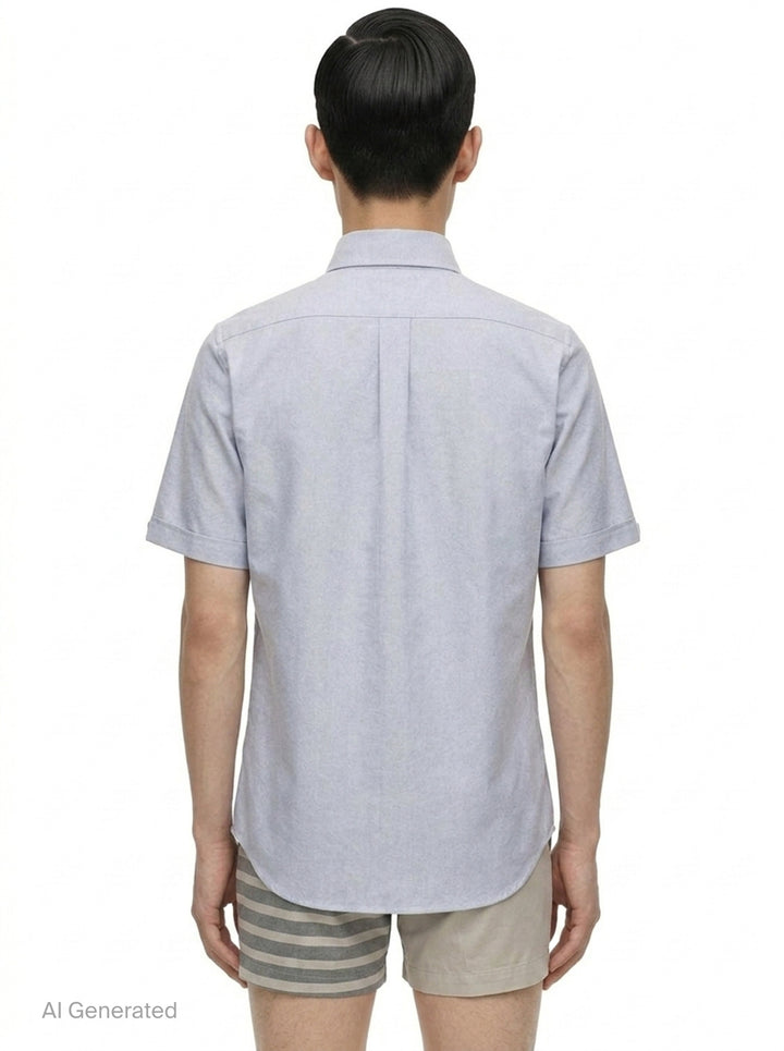 Short Sleeve Button-Down Shirt | Thom Browne | Club21 - back