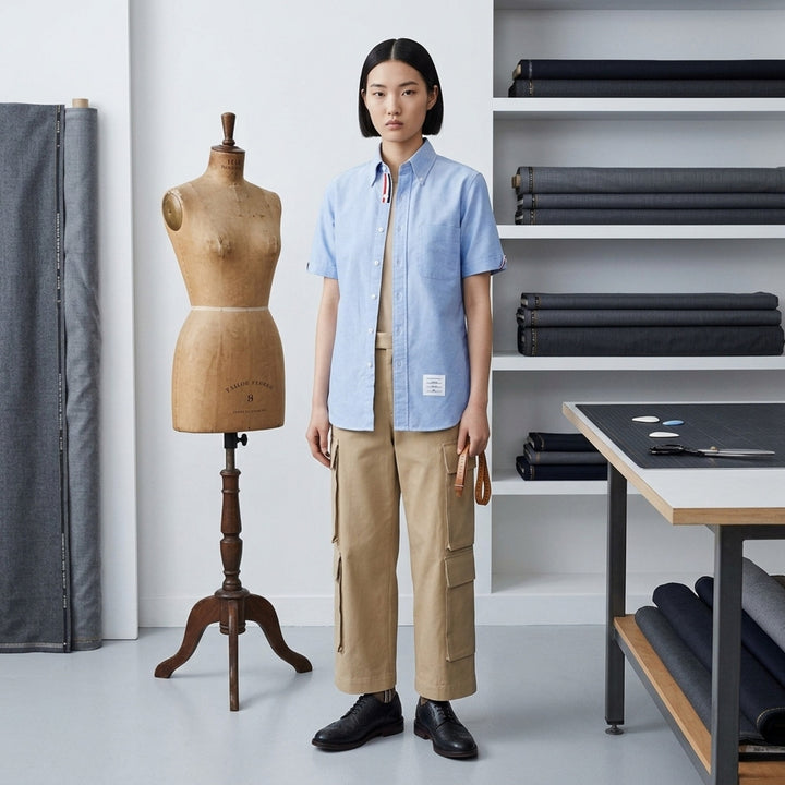 Short Sleeve Button Down Shirt | Thom Browne | Club21 - lifestyle