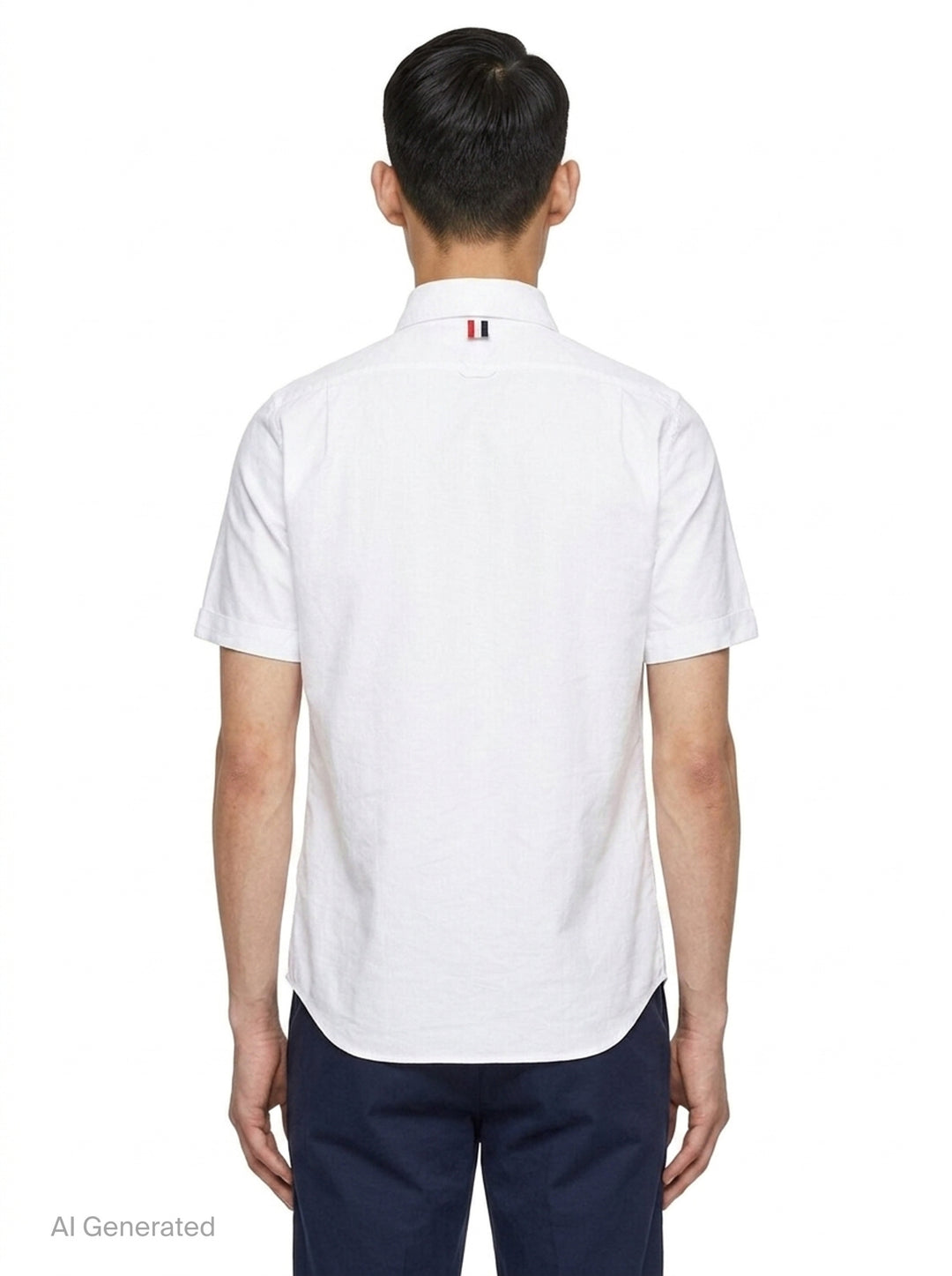 Short Sleeve Oxford Button Down Shirt | Thom Browne | Club21 - back