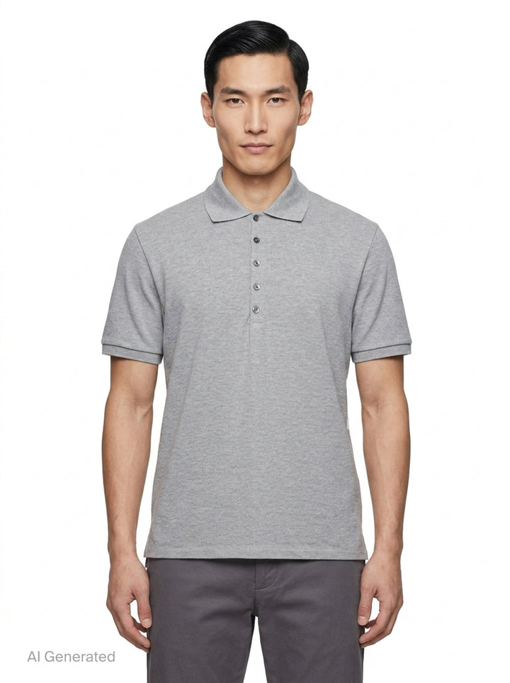 Short Sleeve Piqué Polo Shirt | Thom Browne | Club21 - front