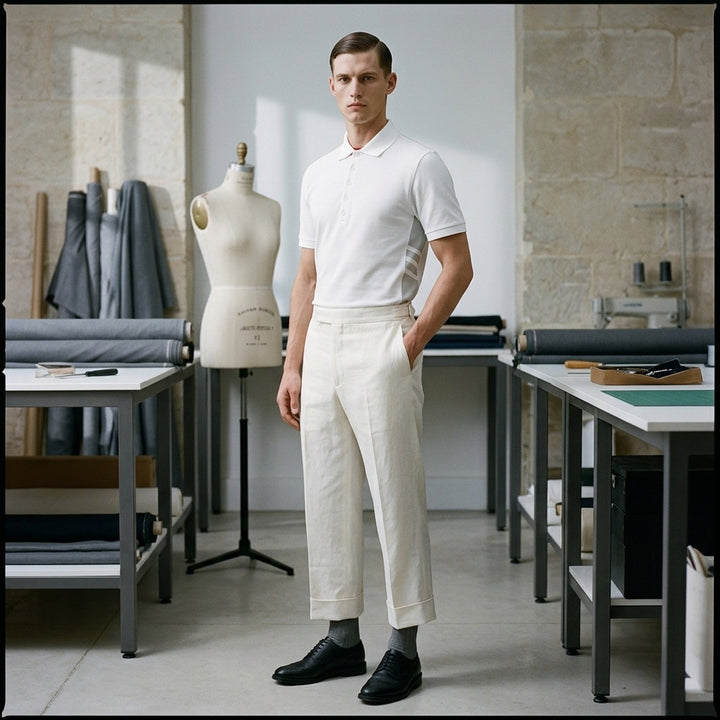 Short Sleeve Piqué Polo Shirt | Thom Browne | Club21 - lifestyle