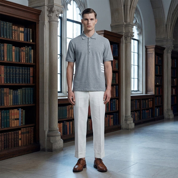 Short Sleeve Piqué Polo Shirt | Thom Browne | Club21 - lifestyle