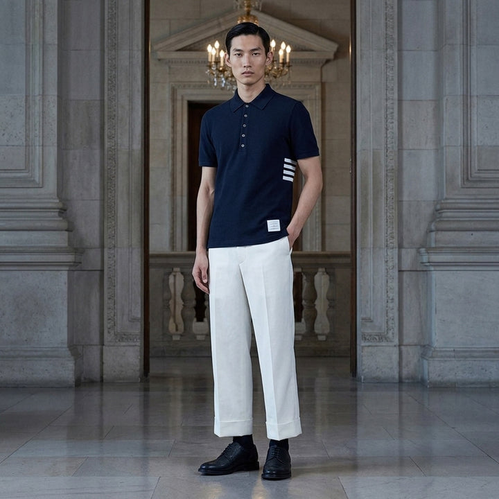 Short Sleeve Piqué Polo Shirt | Thom Browne | Club21 - lifestyle