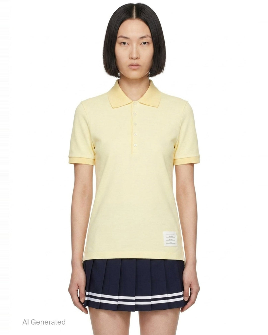Short Sleeve Rib Cuff Polo | Thom Browne | Club21 - front