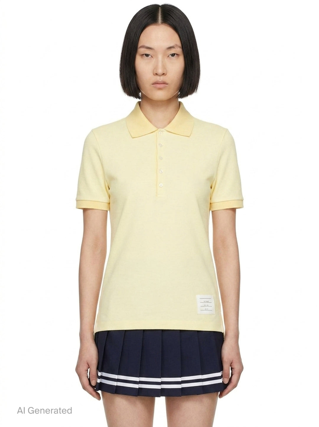 Short Sleeve Rib Cuff Polo | Thom Browne | Club21 - front