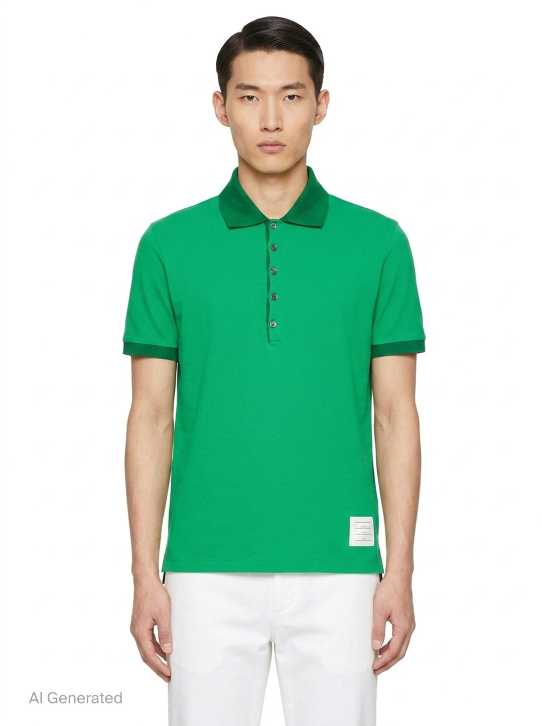 Short Sleeve Rib Cuff Polo | Thom Browne | Club21 - front