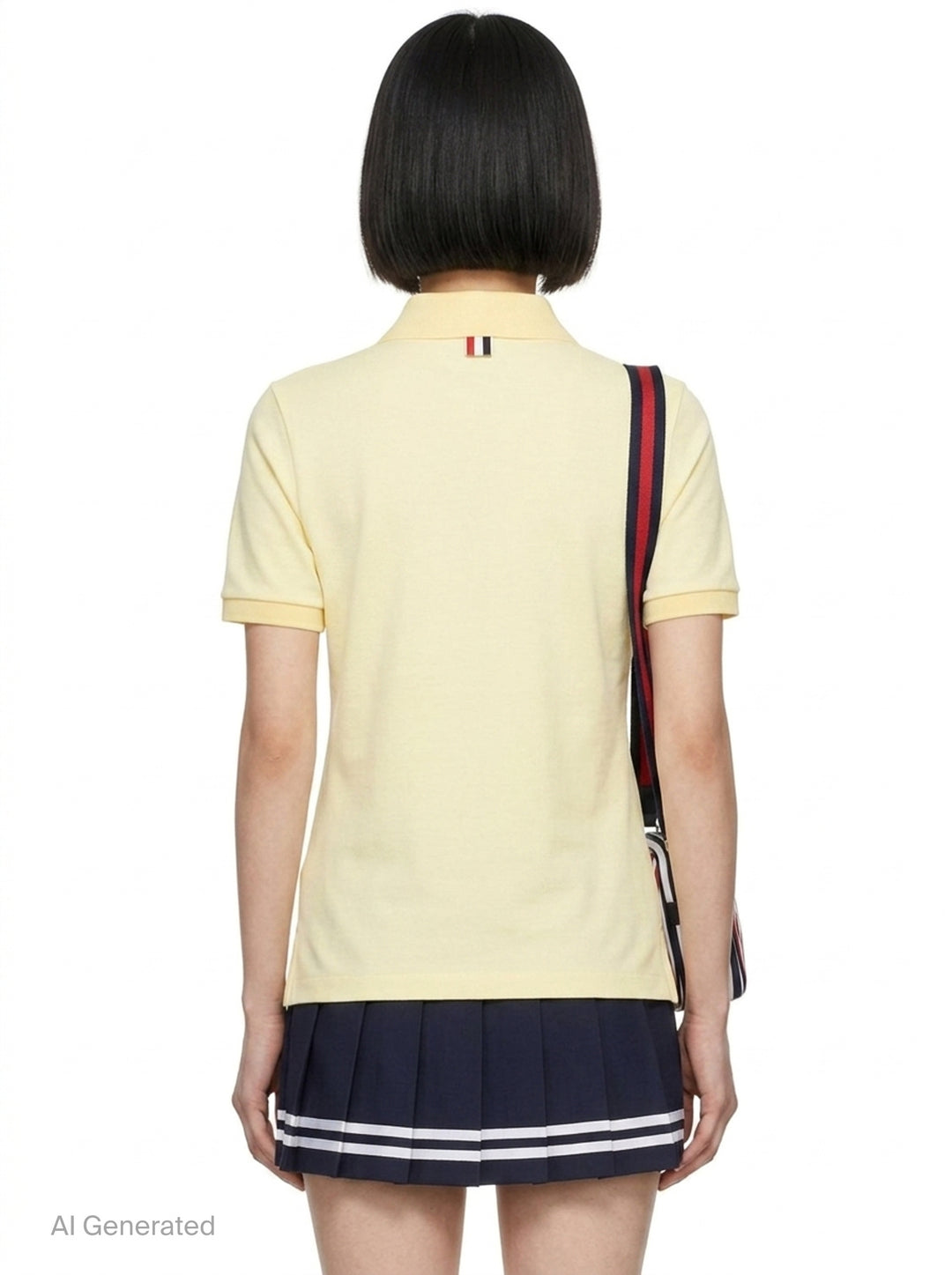 Short Sleeve Rib Cuff Polo | Thom Browne | Club21 - back