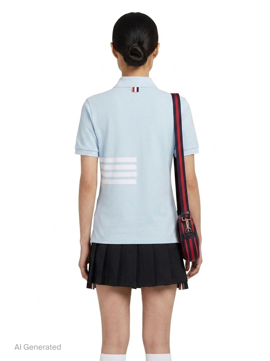 Short Sleeve Rib Cuff Polo | Thom Browne | Club21 - back
