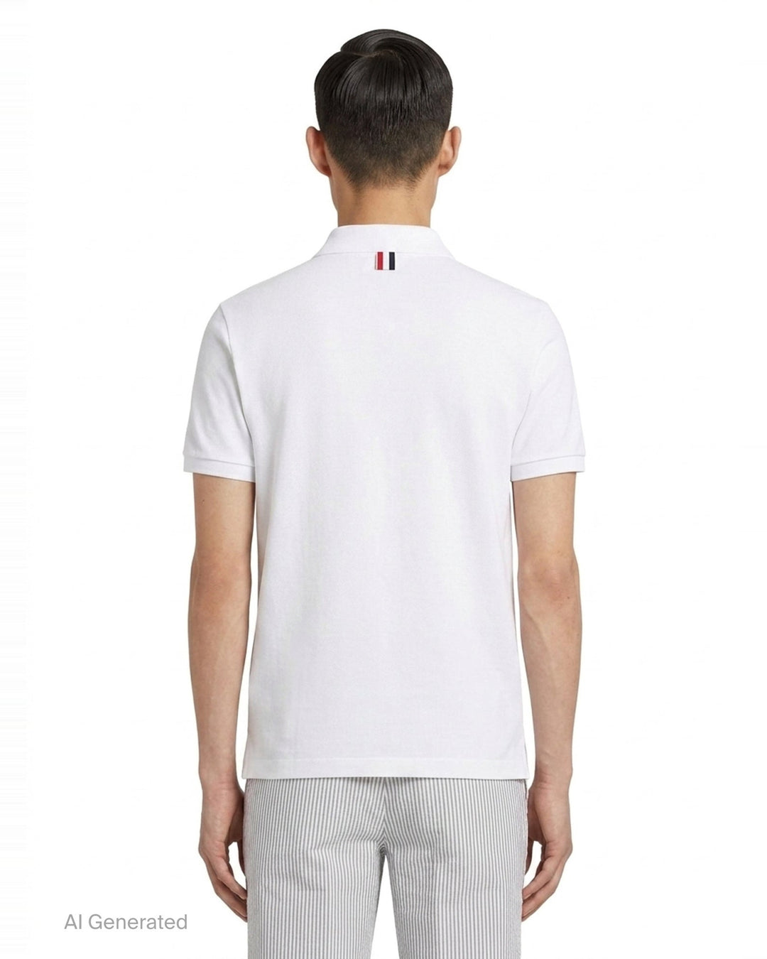 Short Sleeve Rib Cuff Polo | Thom Browne | Club21 - back