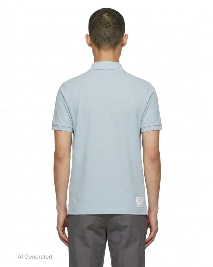 Short Sleeve Rib Cuff Polo | Thom Browne | Club21 - back
