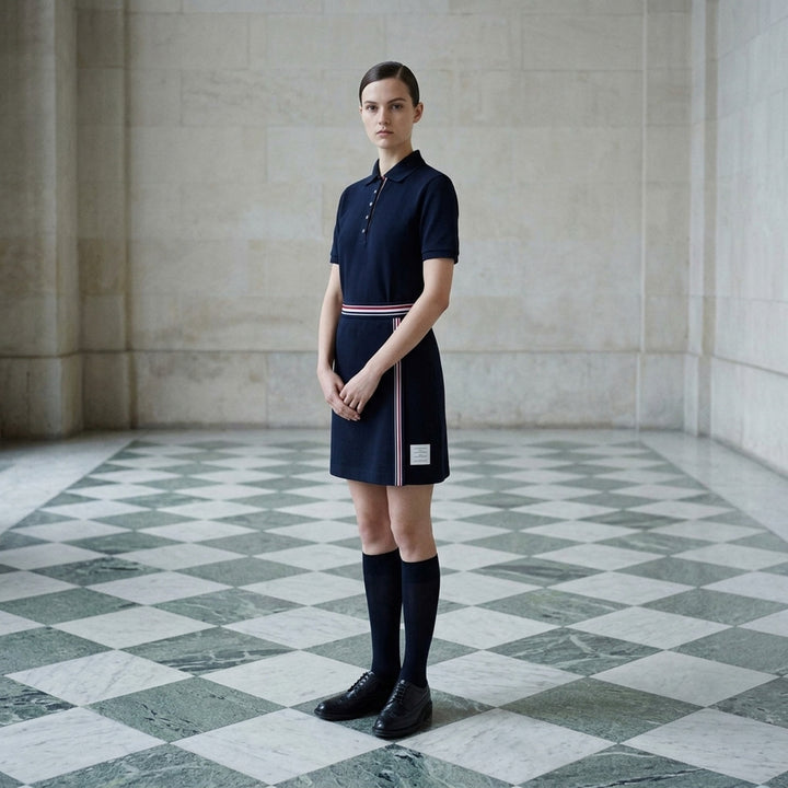 Short Sleeve Rib Cuff Polo | Thom Browne | Club21 - lifestyle