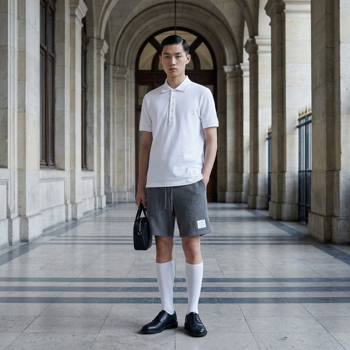 Short Sleeve Rib Cuff Polo | Thom Browne | Club21 - lifestyle
