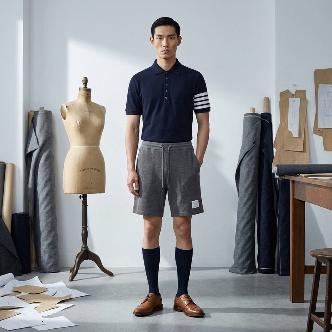 Short Sleeve Rib Cuff Polo | Thom Browne | Club21 - lifestyle