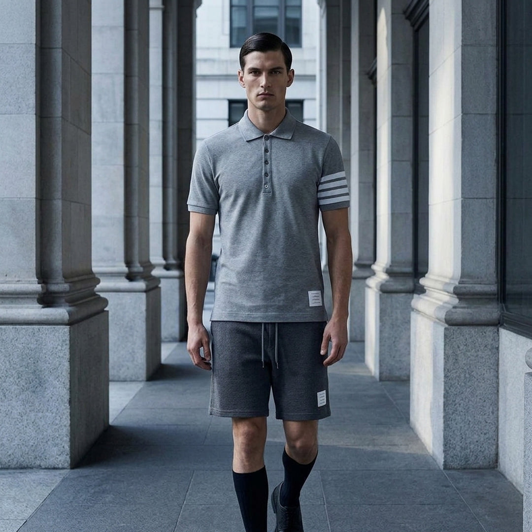 Short Sleeve Rib Cuff Polo | Thom Browne | Club21 - lifestyle