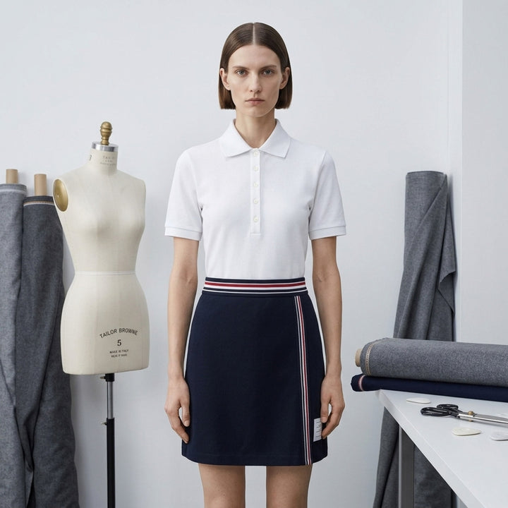 Short Sleeve Rib Cuff Polo | Thom Browne | Club21 - lifestyle