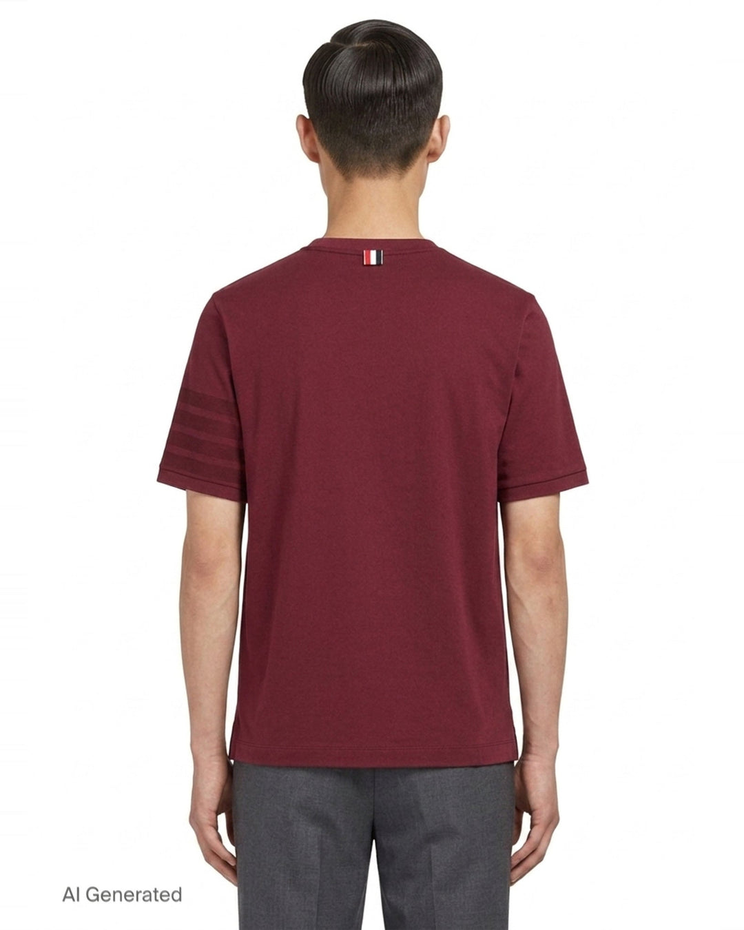 Short Sleeve Rib Cuff Tee | Thom Browne | Club21 - back