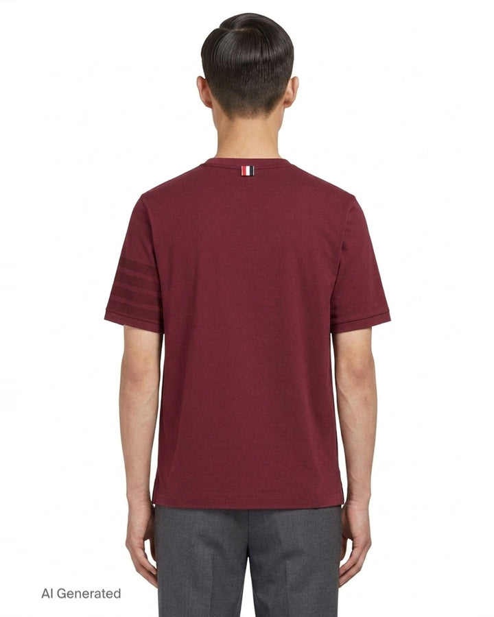 Short Sleeve Rib Cuff Tee | Thom Browne | Club21 - back
