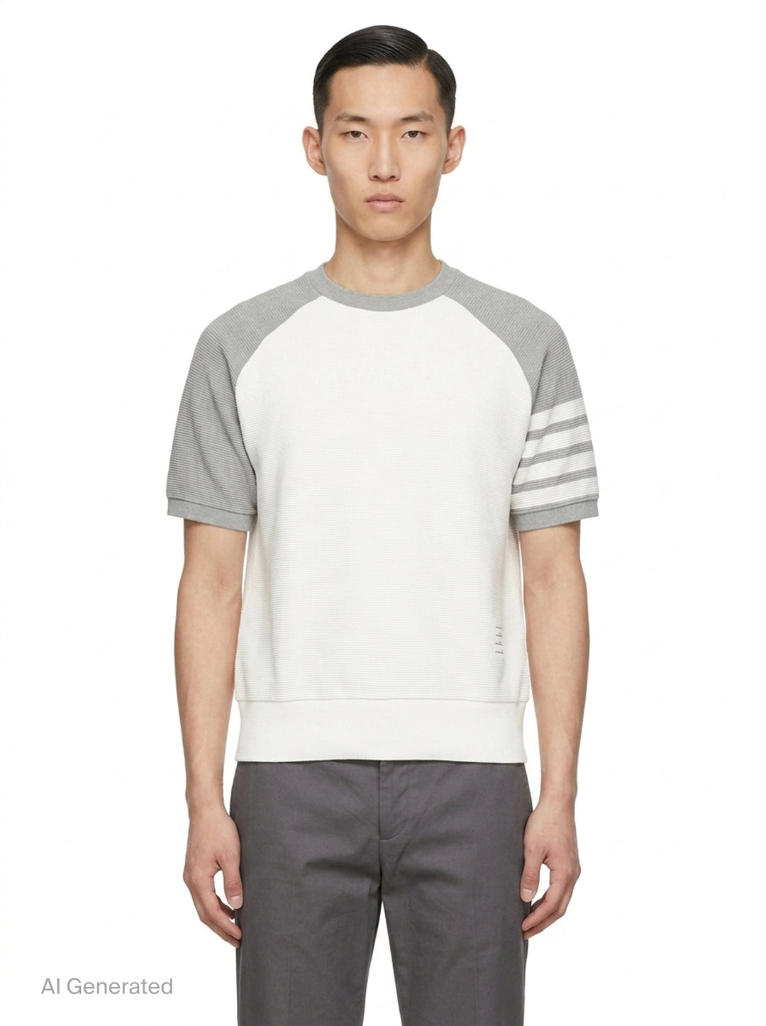 Short Sleeve Saddle Sweatshirt | Thom Browne | Club21 - front