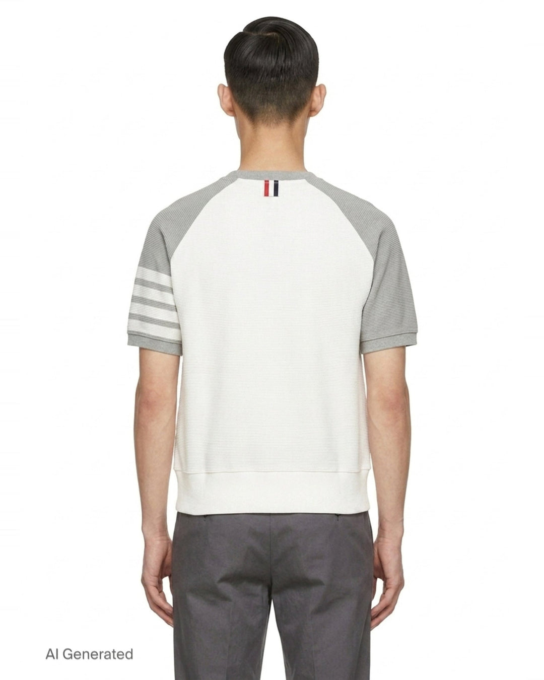 Short Sleeve Saddle Sweatshirt | Thom Browne | Club21 - back