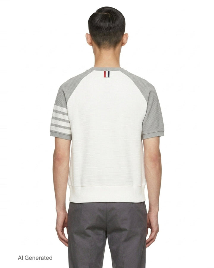Short Sleeve Saddle Sweatshirt | Thom Browne | Club21 - back