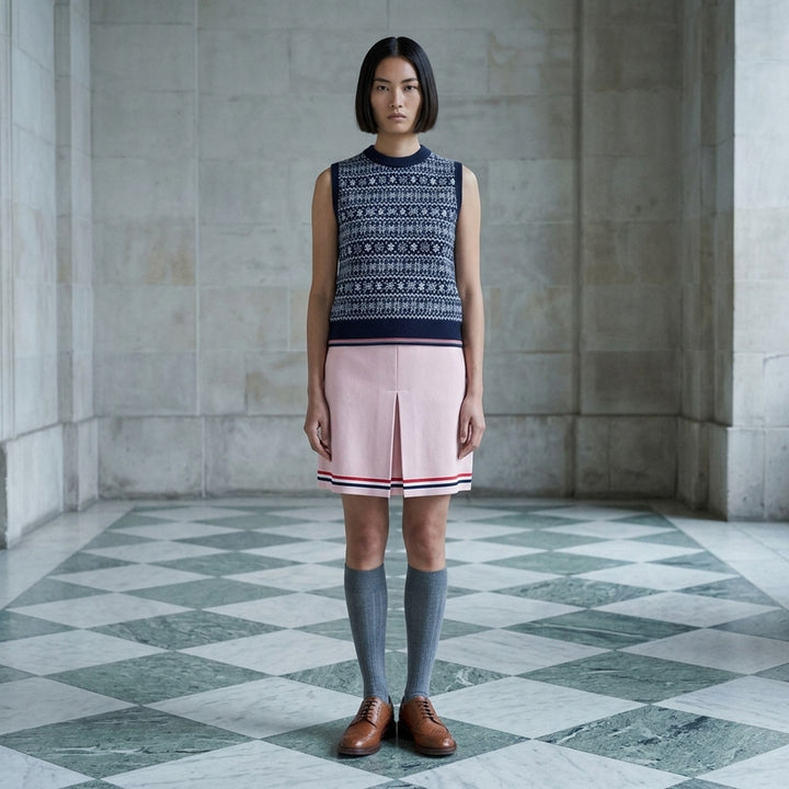 Snowflake Fair Isle Knit Vest | Thom Browne | Club21 - lifestyle