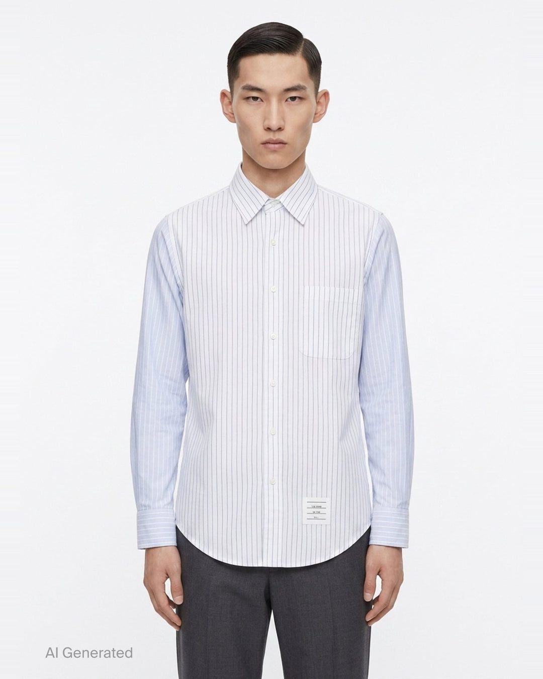 Straight Fit Long Sleeve Shirt | Thom Browne | Club21 - front