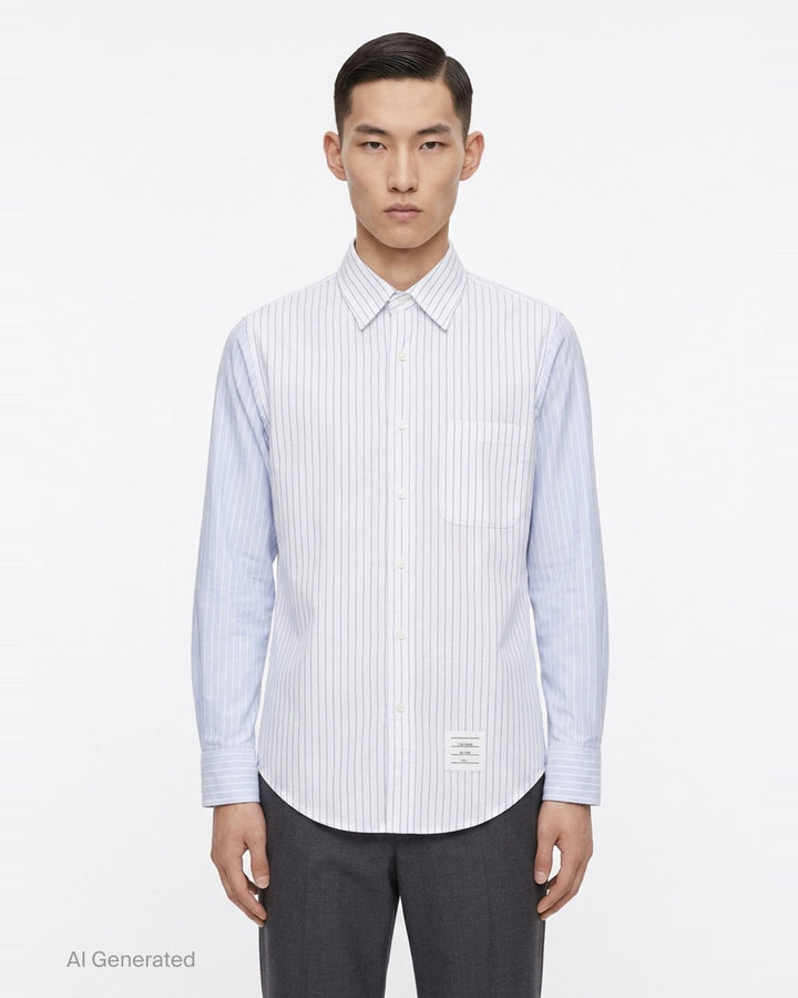 Straight Fit Long Sleeve Shirt | Thom Browne | Club21 - front