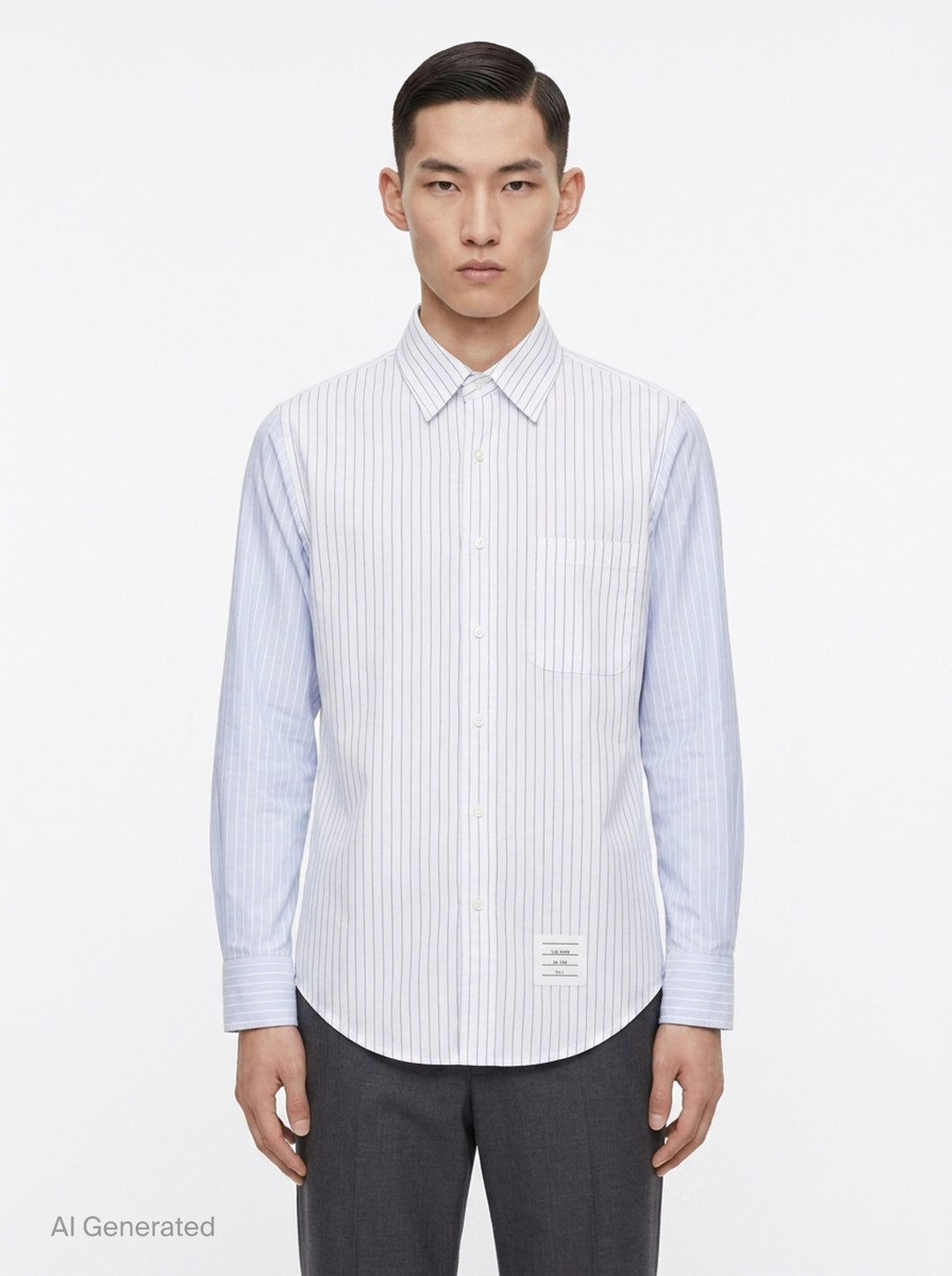 Straight Fit Long Sleeve Shirt | Thom Browne | Club21 - front