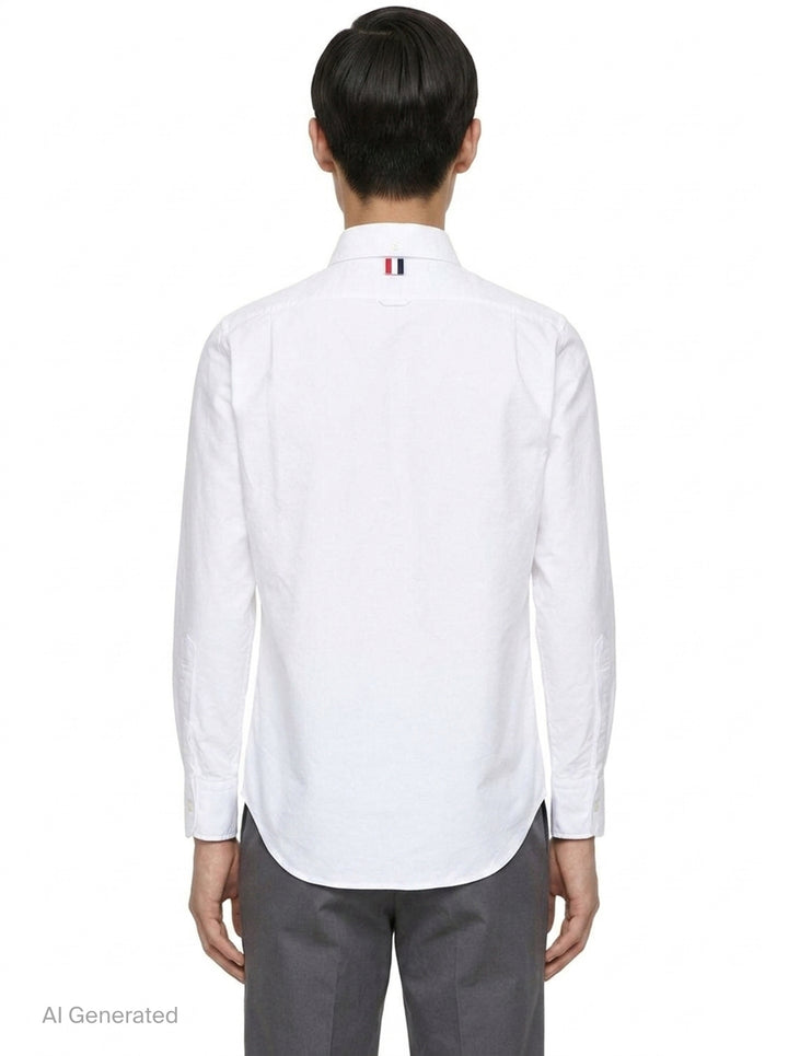 Straight Fit Long Sleeve Shirt | Thom Browne | Club21 - back