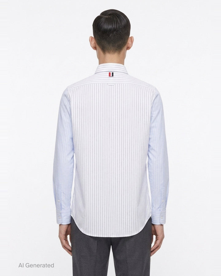 Straight Fit Long Sleeve Shirt | Thom Browne | Club21 - back