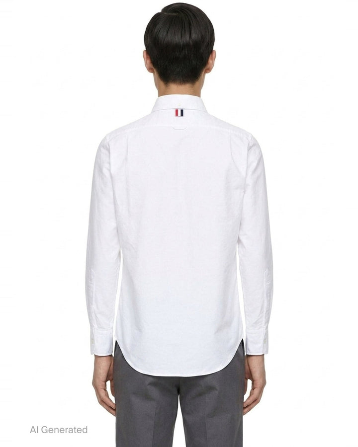 Straight Fit Long Sleeve Shirt | Thom Browne | Club21 - back